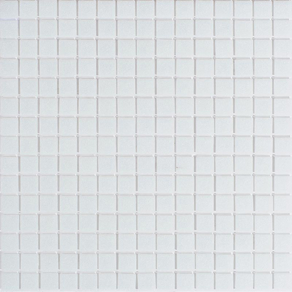 Pearl White Glossy Glass Mosaic Tile