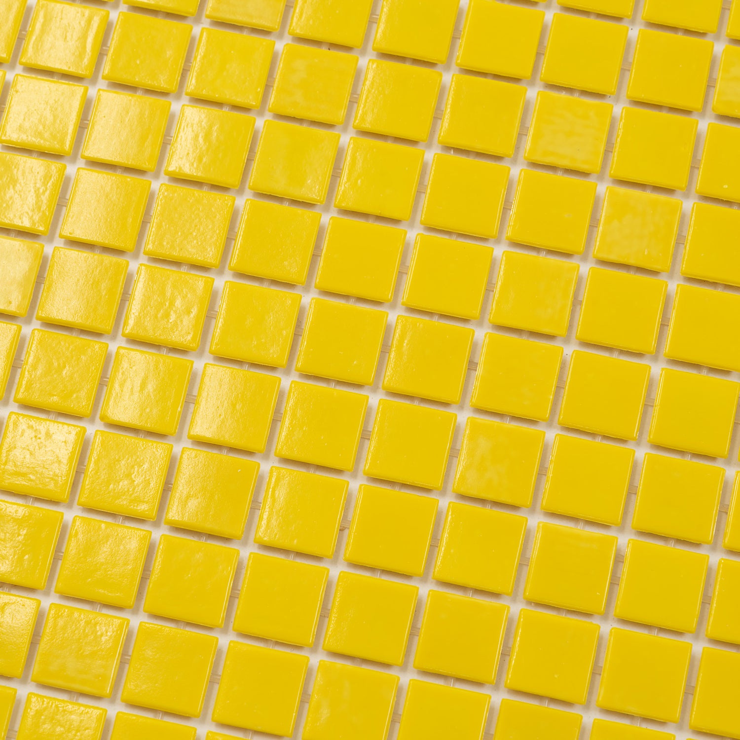 Lemon Yellow 12x12 Glossy Uniform Square Glass Mosaic Tile (20 pack, 20 sq ft/case)