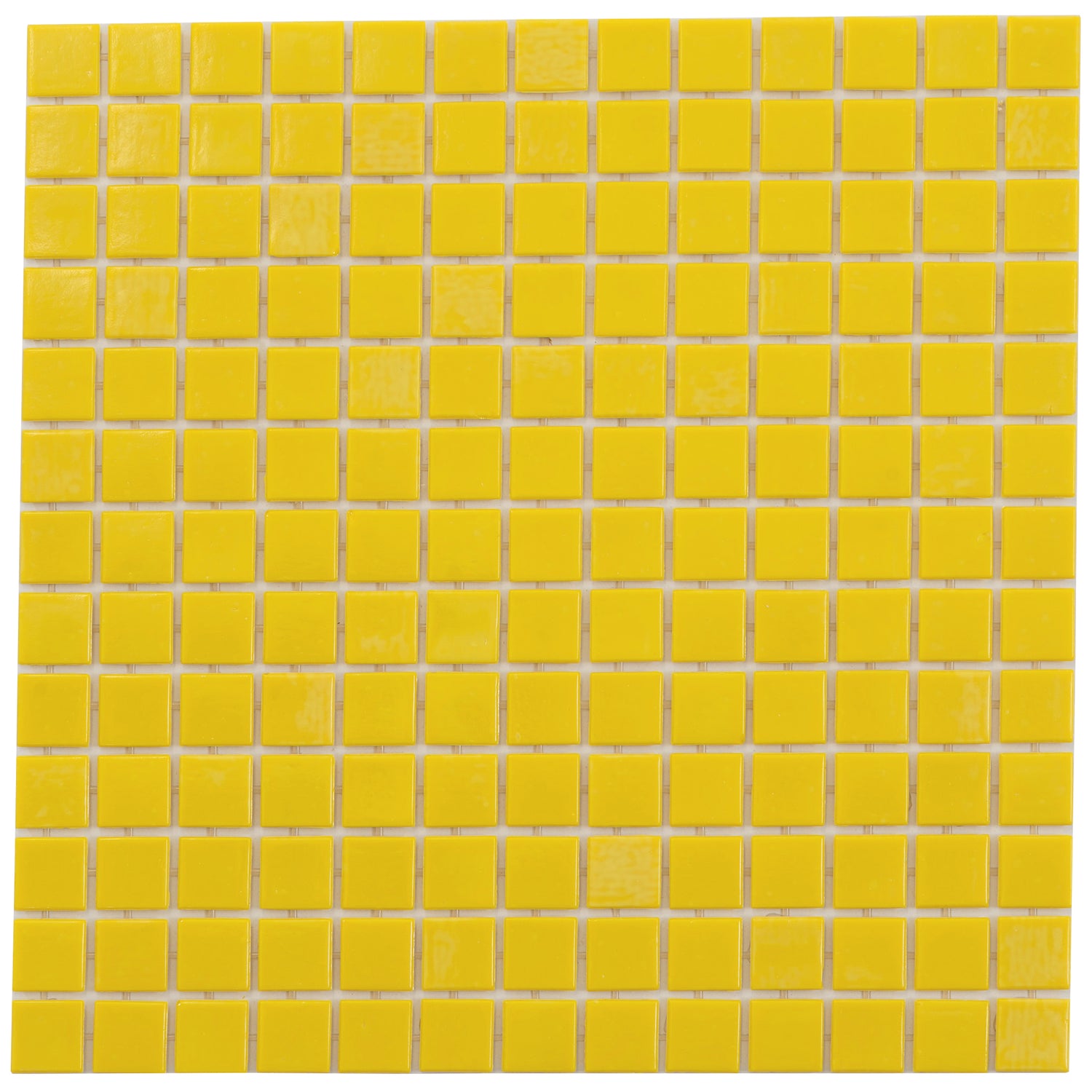 Lemon Yellow 12x12 Glossy Uniform Square Glass Mosaic Tile (20 pack, 20 sq ft/case)