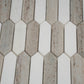Mirage 12x12 Warm Beige White Marble Mosaic Picket Wall and Floor Tile (5 Pack, 5.3 sq ft/case) - Sample