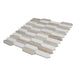 Mirage 12x12 Warm Beige White Marble Mosaic Picket Wall and Floor Tile (5 Pack, 5.3 sq ft/case) - Sample