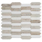 Warm Beige Thassoss White 12x12 Polished Picket Crystal Sand Mosaic Tile (5 pack, 5.3 sq ft/case)