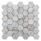 Soft White with Beige 12x12 Honed Hexagon Crystal Sand Marble Mosaic Tile (5 pack, 4.83 sq ft/case)