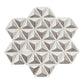 Athens Gray, Thassos White 12x12 Polished 3D Pyramid Crystal Sand Mosaic Tile (5 pack, 4.92 sq ft/case)