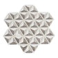Mirage 12x12 Warm Beige White Marble Mosaic 3D Pyramid Wall and Floor Tile (5 Pack, 4.92 sq ft/case) - Sample