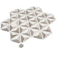 Mirage 12x12 Warm Beige White Marble Mosaic 3D Pyramid Wall and Floor Tile (5 Pack, 4.92 sq ft/case) - Sample