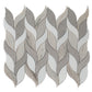 Mirage 10x12 Warm Beige White Marble Mosaic Leaf Wall and Floor Tile (5 Pack, 4.07 sq ft/case) - Sample