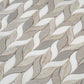 Mirage 10x12 Warm Beige White Marble Mosaic Leaf Wall and Floor Tile (5 Pack, 4.07 sq ft/case) - Sample