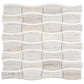 Mirage 12x12 Warm Beige White Marble Mosaic Floral Wall and Floor Tile (5 Pack, 5.04 sq ft/case) - Sample