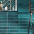 Green 2.58 in. x 8 in. Polished Ceramic Subway Tile (5.38 sq ft/case)
