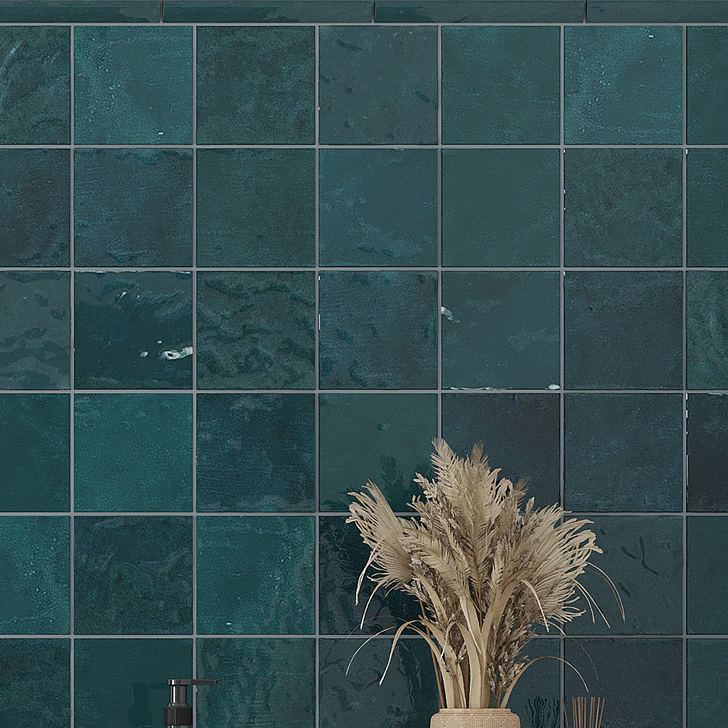 Ocean Green 5x5 Glossy Subway Ceramic Tile (57 pack, 10.76 sq ft/case)