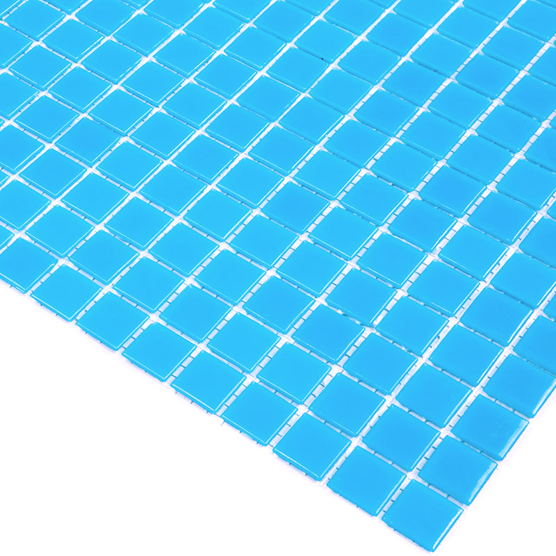Pacific Blue 12x12 Glossy Square Glass Mosaic Tile (20 pack, 20 sq ft/case) - Sample