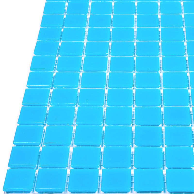 Pacific Blue 12x12 Glossy Square Glass Mosaic Tile (20 pack, 20 sq ft/case) - Sample