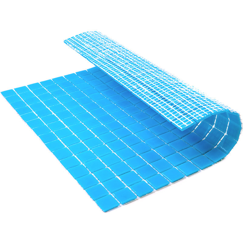 Pacific Blue 12x12 Glossy Square Glass Mosaic Tile (20 pack, 20 sq ft/case) - Sample