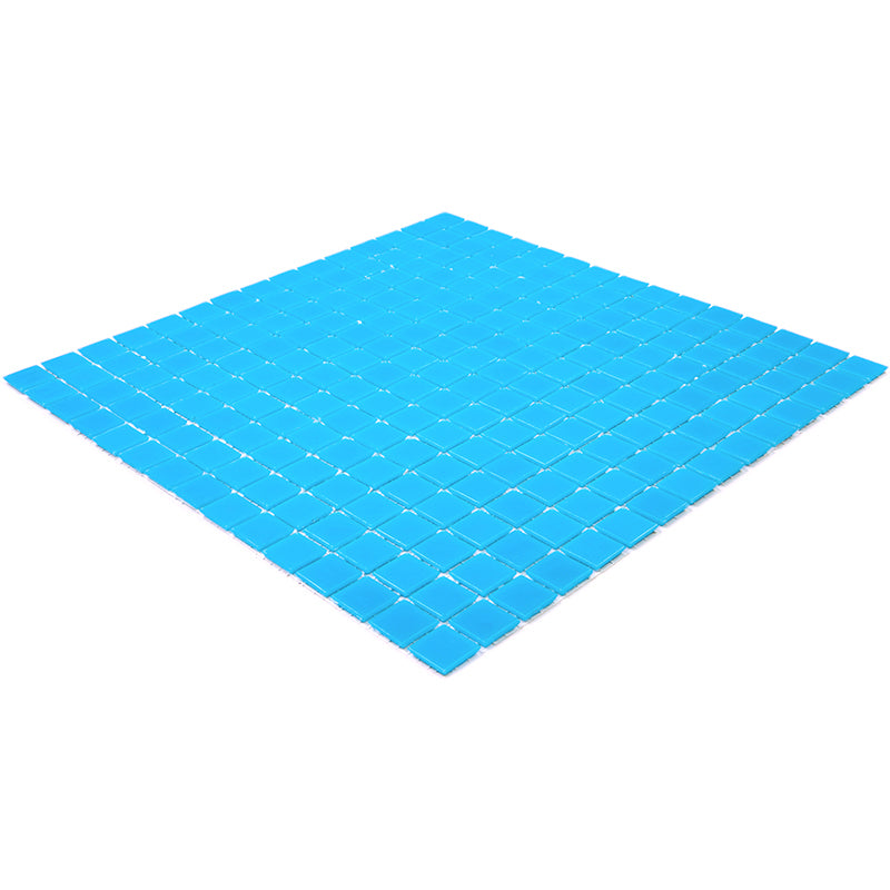 Pacific Blue 12x12 Glossy Square Glass Mosaic Tile (20 pack, 20 sq ft/case)