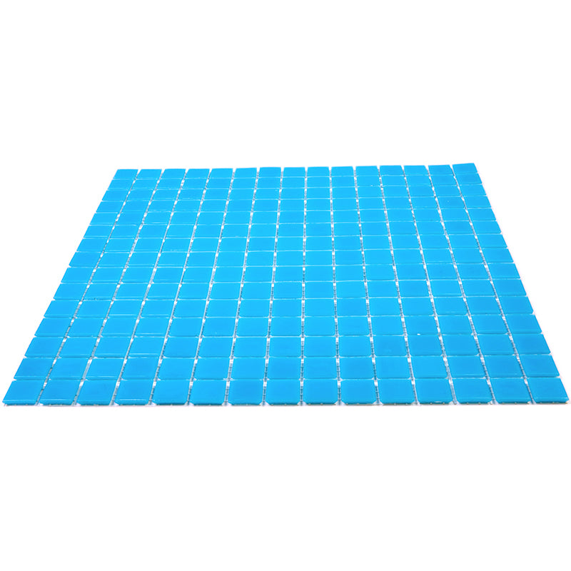 Pacific Blue 12x12 Glossy Square Glass Mosaic Tile (20 pack, 20 sq ft/case)