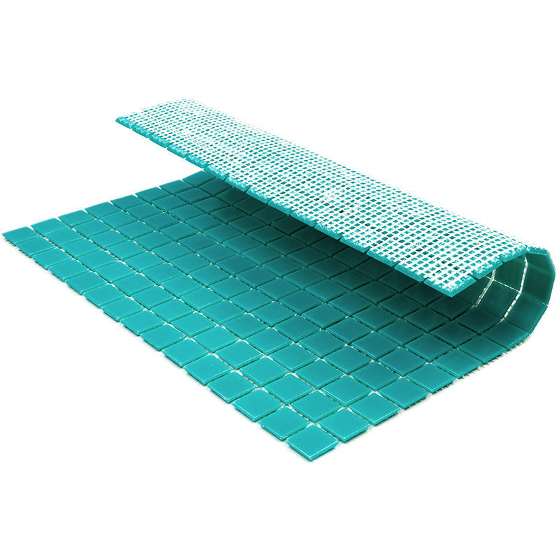 Ice Green 12x12 Glossy Uniform Square Glass Mosaic Tile (20 pack, 20 sq ft/case) - Sample