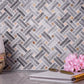 11x11 Gray Polished Marble Mosaic Tile