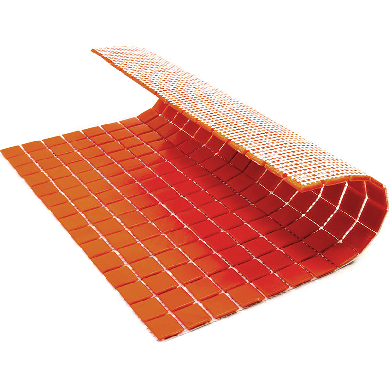 Scarlet Red 12x12 Uniform Square Glossy Glass Mosaic Tile (20 pack, 20 sq ft/case)