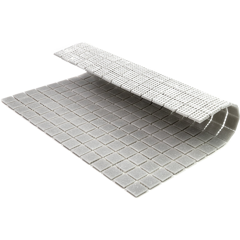 Ice Gray 12x12 Glossy Uniform Square Glass Mosaic Tile (20 pack, 20 sq ft/case)
