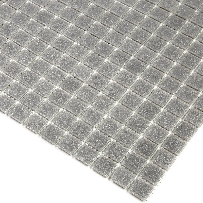 Stone Gray 12x12 Glossy Uniform Square Glass Mosaic Tile (20 pack, 20 sq ft/case) - Sample