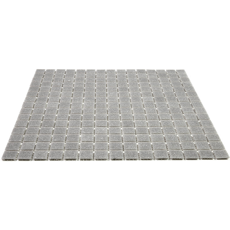 Stone Gray 12x12 Glossy Uniform Square Glass Mosaic Tile (20 pack, 20 sq ft/case) - Sample