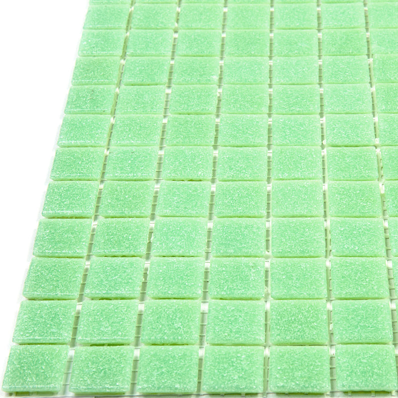 Mint Green 12x12 Glossy Uniform Square Glass Mosaic Tile (20 pack, 20 sq ft/case)