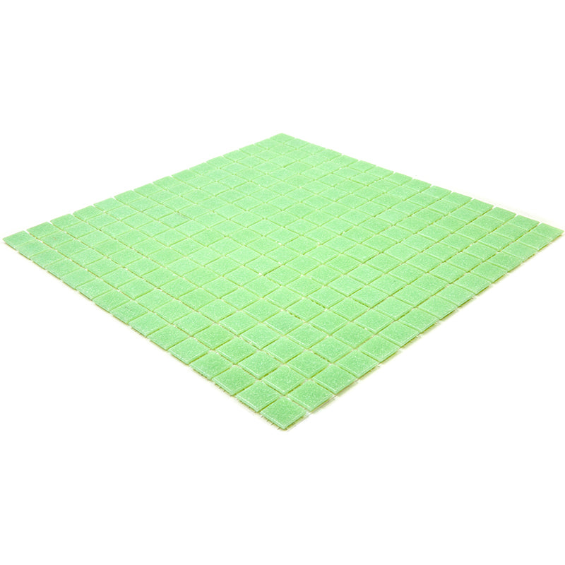 Mint Green 12x12 Glossy Uniform Square Glass Mosaic Tile (20 pack, 20 sq ft/case)