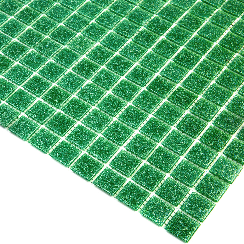 Sea Green 12x12 Glossy Uniform Square Glass Mosaic Tile (20 pack, 20 sq ft/case) - Sample