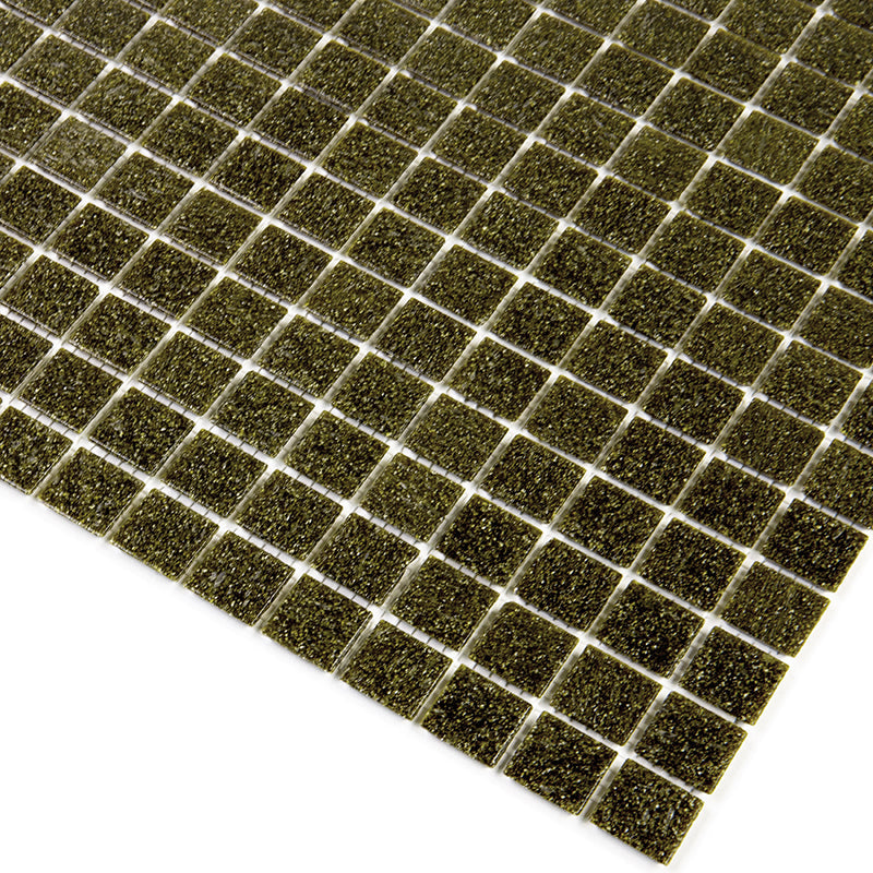 Peanut Brown 12x12 Glossy Uniform Square Glass Mosaic Tile (20 pack, 20 sq ft/case) - Sample