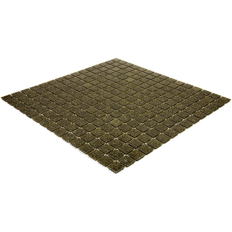 Peanut Brown 12x12 Glossy Uniform Square Glass Mosaic Tile (20 pack, 20 sq ft/case) - Sample