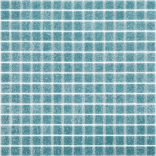 Blue-Green 12x12 Uniform Square Glossy Glass Mosaic Tile (20 pack, 20 sq ft/case) - Sample