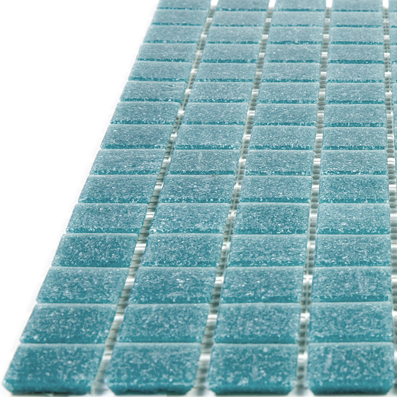 Blue-Green 12x12 Uniform Square Glossy Glass Mosaic Tile (20 pack, 20 sq ft/case) - Sample