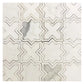 Warm White 10x10 Honed Star and Cross Dolomite Calacatta Marble Mosaic Tile (5 pack, 3.54 sq ft/case)