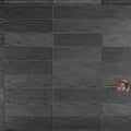 Black 2.5x8 Glossy Matte Subway Ceramic Tile (38 pack, 5.38 sq ft/case)