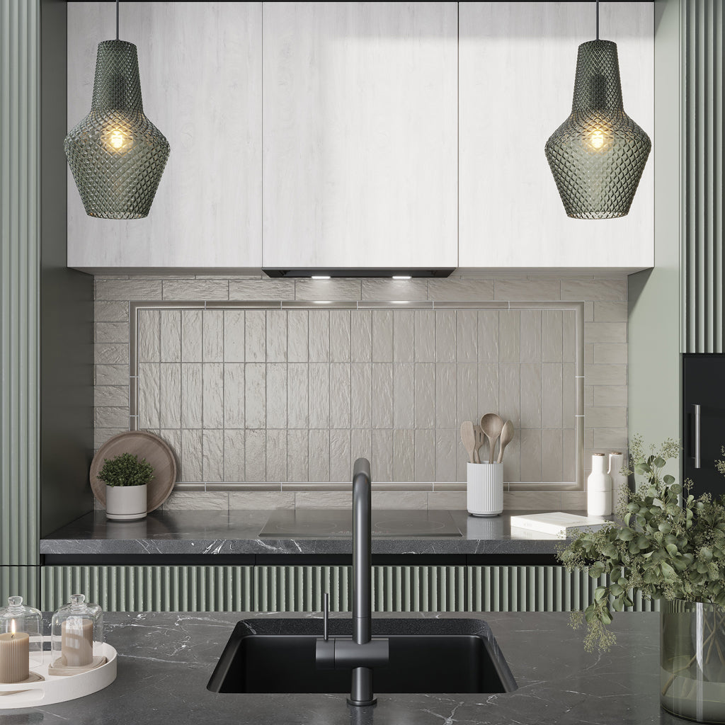Light Tea Green 2.5x8 Glossy Matte Subway Ceramic Tile (38 pack, 5.38 sq ft/case)