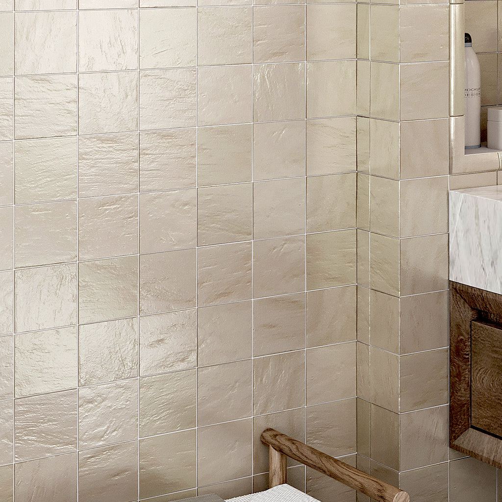 Light Tea Green 4x4 Glossy Matte Subway Ceramic Tile (60 pack, 6.46 sq ft/case)