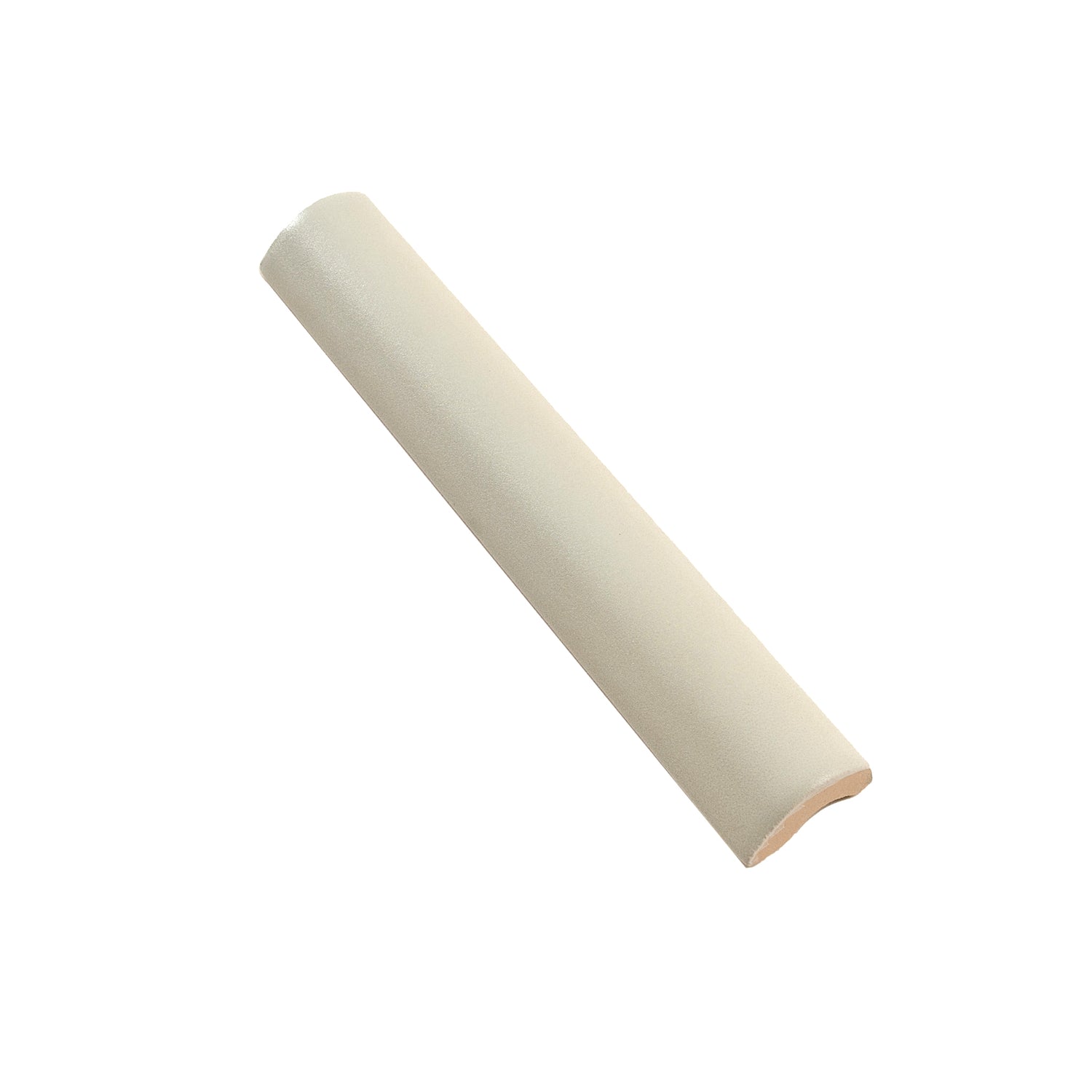 Beige 1.25x8 Matte Glossy Ceramic Bullnose Tile Trim (10 pack, 0.667 sq ft/case) - Sample