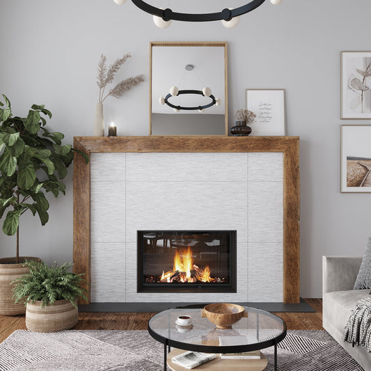 White 24x48 Textured Porcelain Large Format Tile (2 pack, 15.29 sq ft/case) - Sample