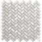 Powder White 10x11 Polished Herringbone Shell Mother of Pearl Mosaic Tile (20 pack, 16.49 sq ft/case) - Sample