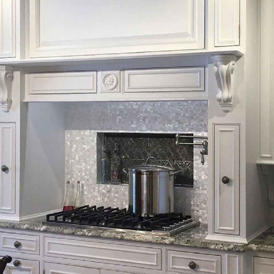 11x11 Shell White Mosaic Tile