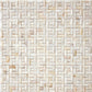 12x12 Beige and White Weave Pearl Polished Natural Shell Mosaic Tile