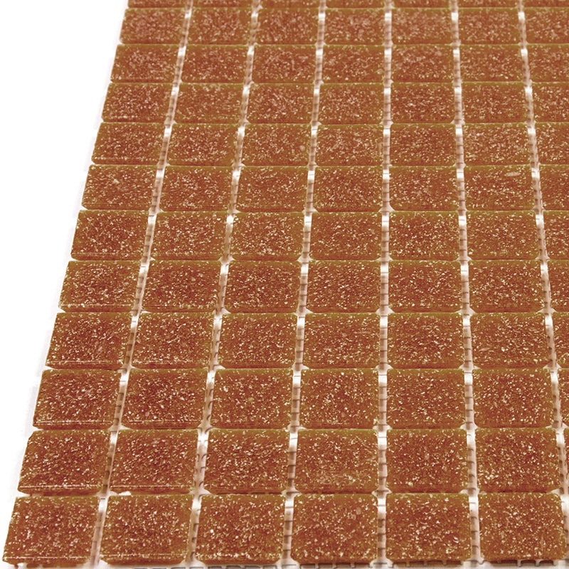 Apricot Red 12x12 Glossy Uniform Square Glass Mosaic Tile (20 pack, 20 sq ft/case) - Sample