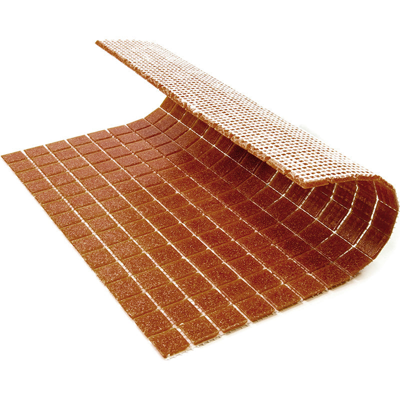 Apricot Red 12x12 Glossy Uniform Square Glass Mosaic Tile (20 pack, 20 sq ft/case) - Sample