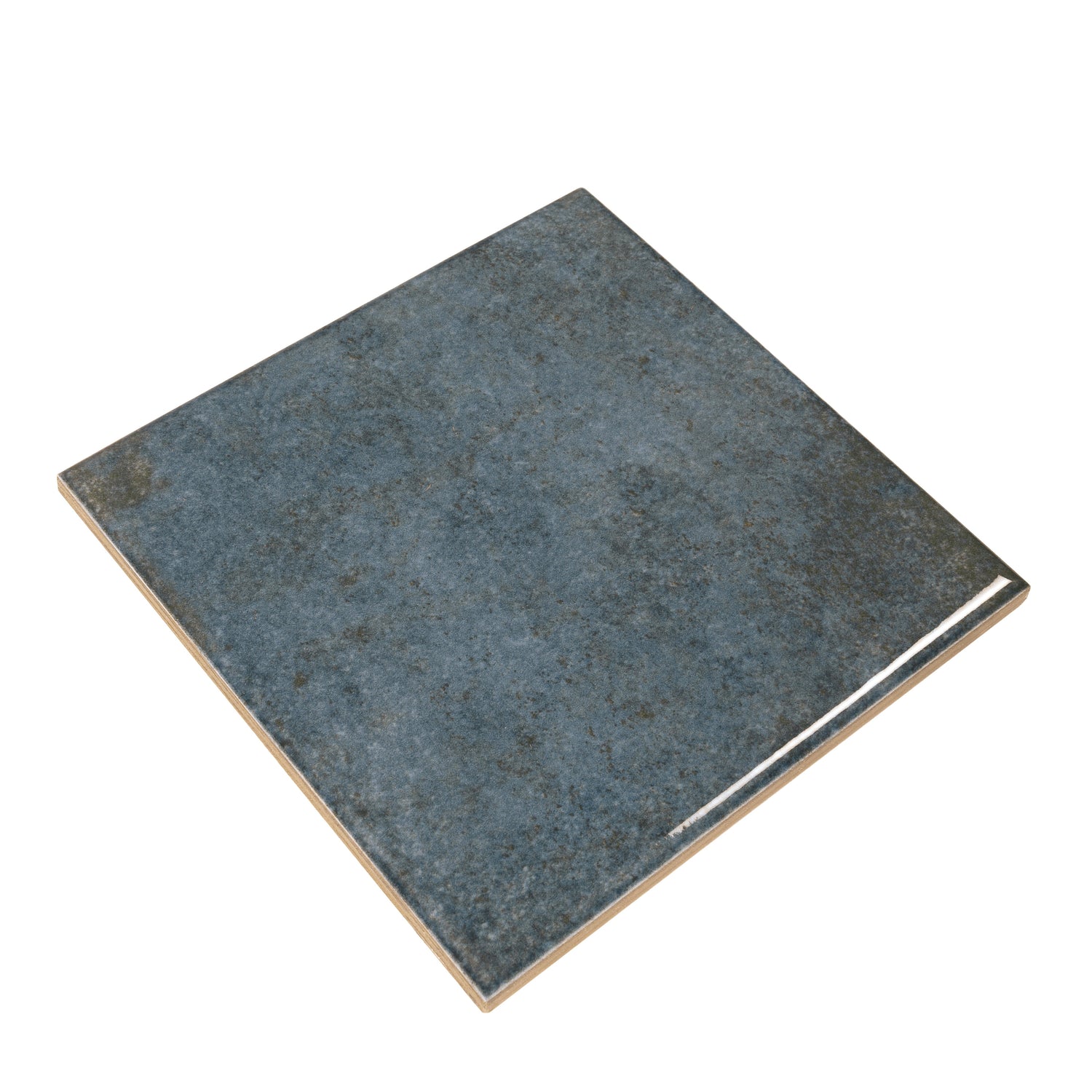 Zahara 6x6 Slate Blue Porcelain Zellige Square Wall and Floor Tile (22 Pack, 5.38 sq ft/case) - Sample