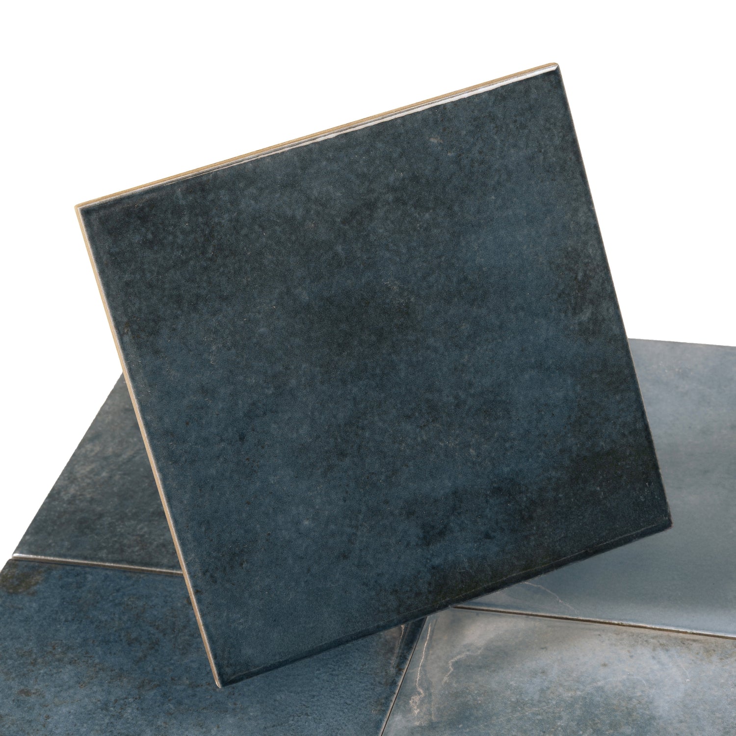 Zahara 6x6 Slate Blue Porcelain Zellige Square Wall and Floor Tile (22 Pack, 5.38 sq ft/case) - Sample