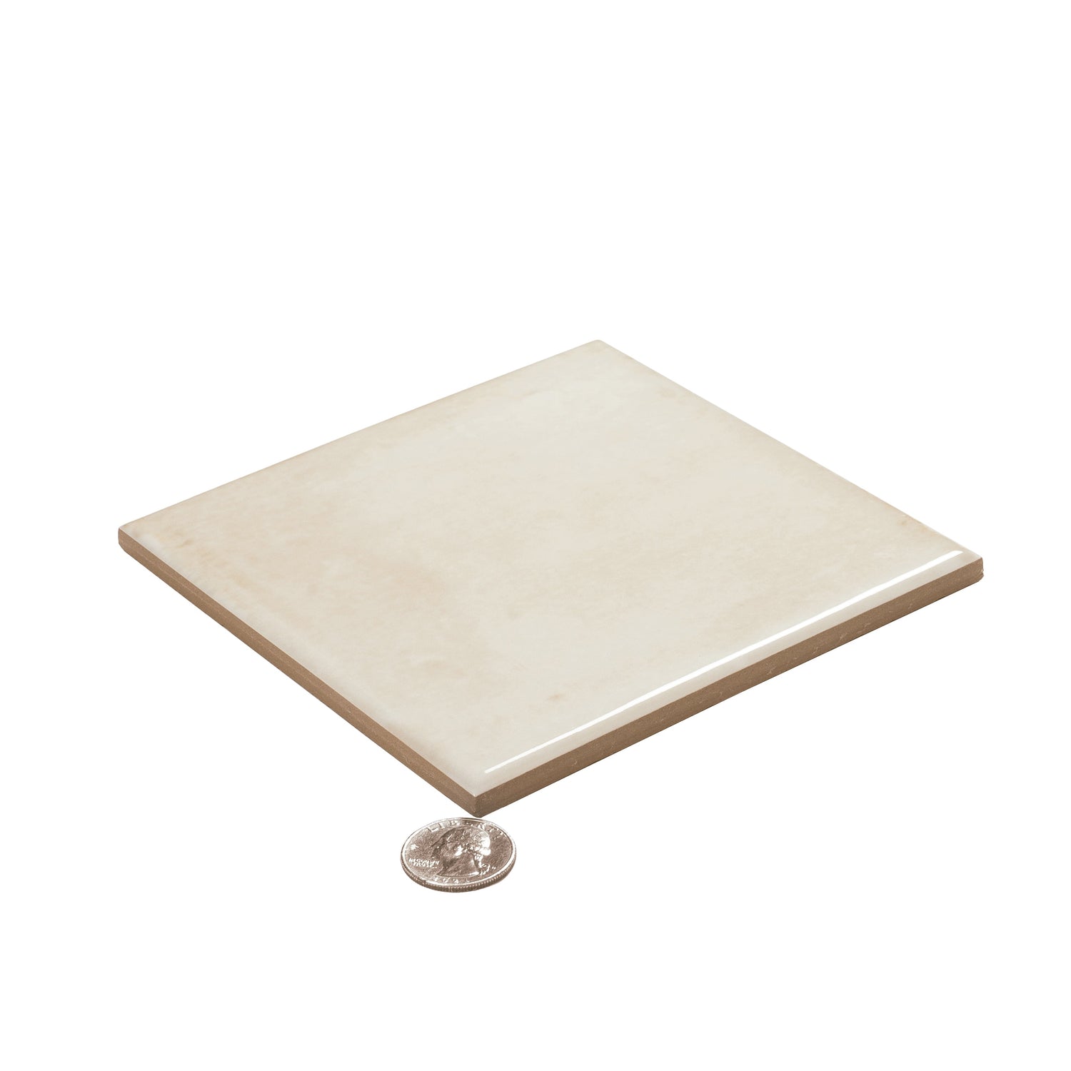 Zahara 6x6 Creamy off-white Porcelain Zellige Square Wall and Floor Tile (22 Pack, 5.38 sq ft/case) - Sample