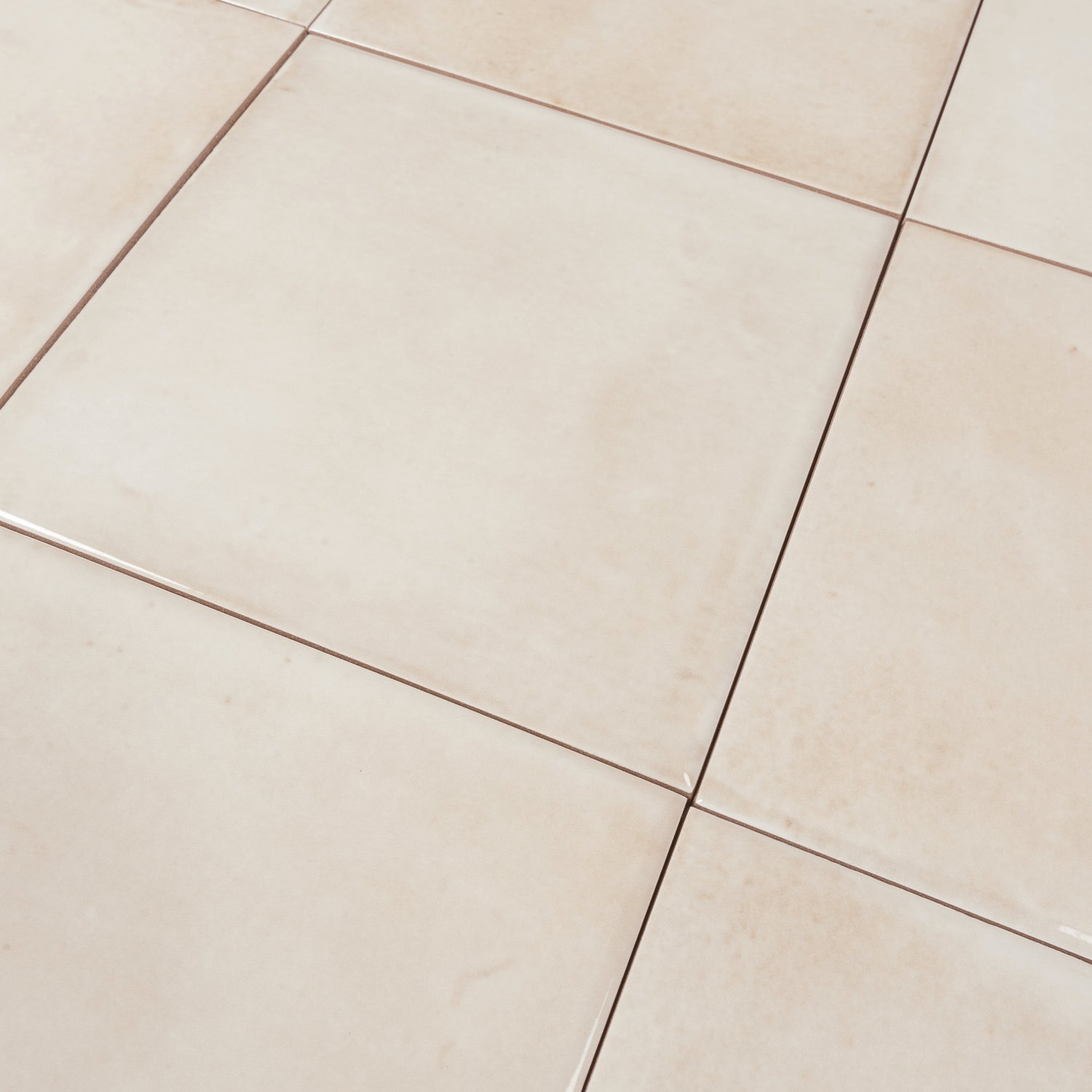 Zahara 6x6 Creamy off-white Porcelain Zellige Square Wall and Floor Tile (22 Pack, 5.38 sq ft/case) - Sample