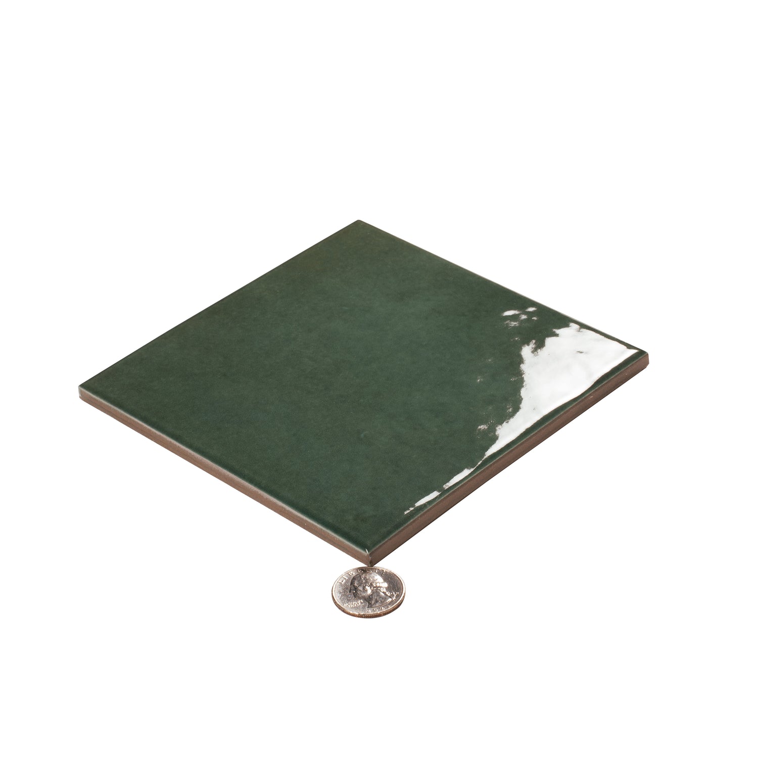 Zahara 6x6 Moss Green Porcelain Zellige Square Wall and Floor Tile (22 Pack, 5.38 sq ft/case) - Sample