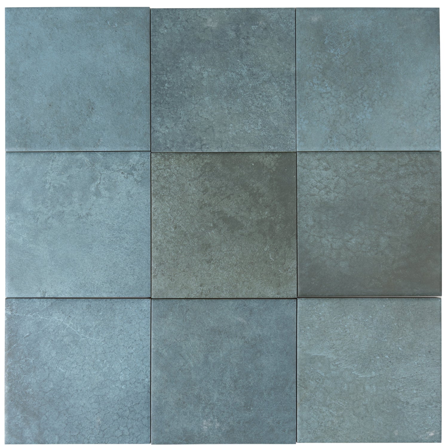 Zahara 6x6 Dusty Blue Porcelain Zellige Square Wall and Floor Tile (22 Pack, 5.38 sq ft/case) - Sample